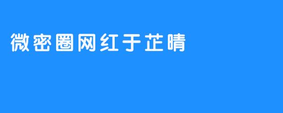 微密圈网红于芷晴：从平凡到闪耀的网络女神